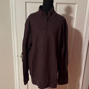 Banana Republic Men's XXL 1/4 zip Maroon Sweater